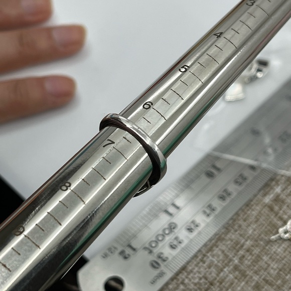 Vintage Sterling Silver Ring with Serpentine Gemstone – Size 6.5 - Picture 14 of 15